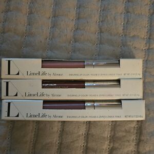 LimeLife Enduring Lip Color Trio Angel Food, Ruby Chocolate & Salted Caramel
